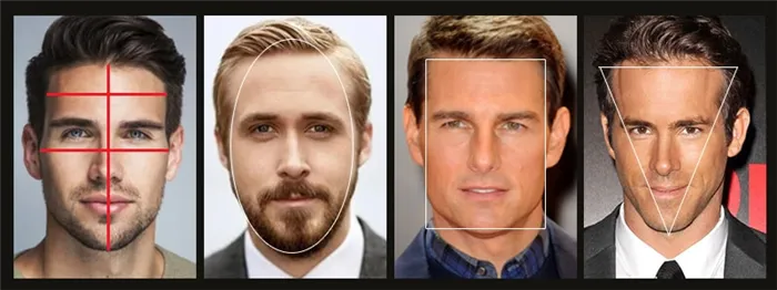 Как определить форму лица мужчины фото