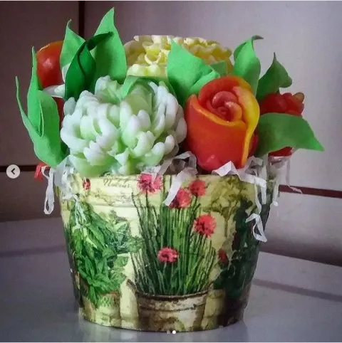 Мыло букет хризантем купить в Новокузнецке