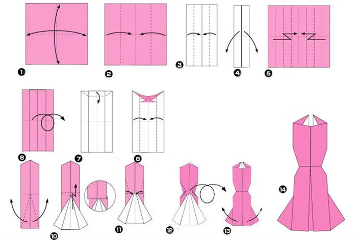 Мастер-класс по изготовлению женских костюмов оригами