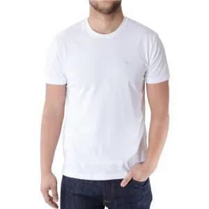 Белая рубашка с круглым воротником