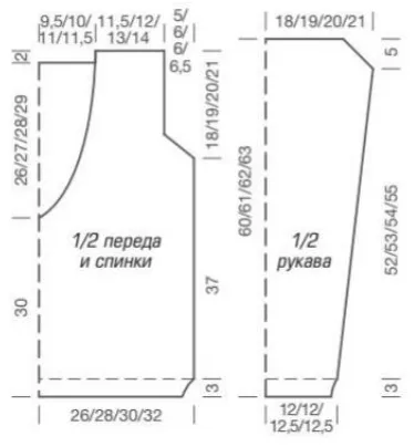 vjazanyj sviter oversajz spicami zhenskij s otkrytojspinoj1- Оверсайз вязаный джемпер спицами схема и описание