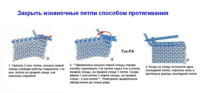 Как сшивать швы вязальными спицами