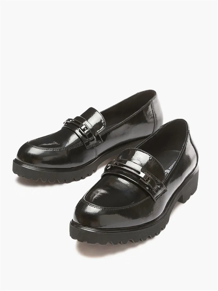 Черные туфли из лакированной кожи для девочек