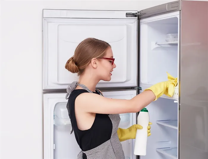 Бытовая химия для очистки зоны холодильника