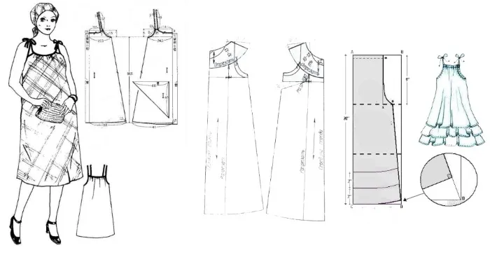 Сшейте сарафан для женщин своими руками. Выкройка для начинающих.