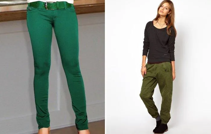 Зеленые брюки: стиль и мода.