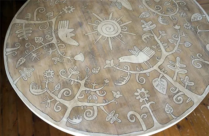 Роспись и декорирование - украшение старых столов своими руками