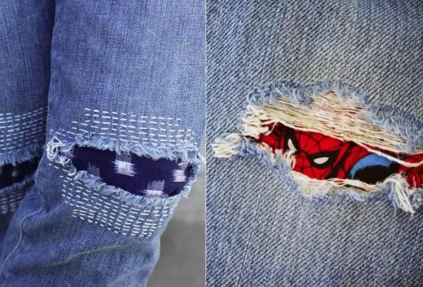 Заплатки для джинсов с дырками на коленях
