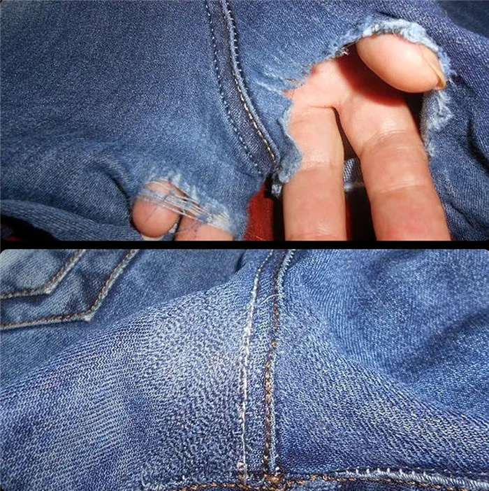 Заплатка между коленями: как подшить джинсы своими руками