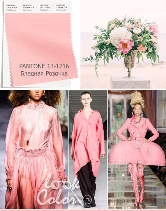 Модный бледно-розовый: PANTONE13-1716 бледно-розовый