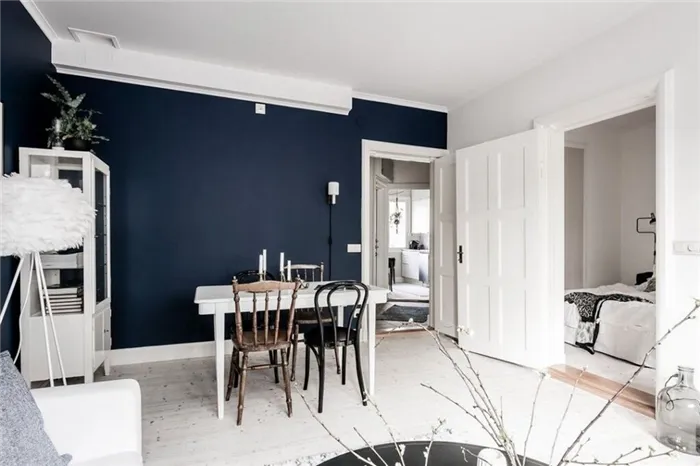 стены цвета индиго