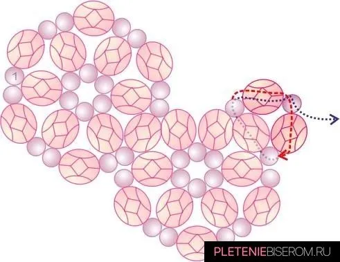 Схема плетения сердца из бисера-13