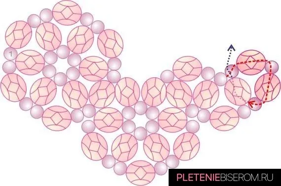Схема плетения сердца из бисера-16