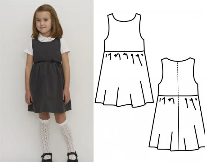 Простые выкройки платьев для девочек 5 лет