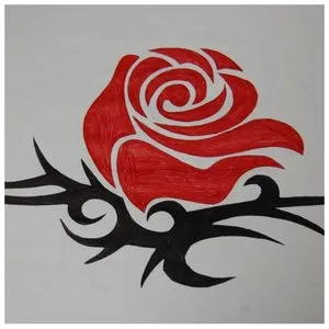 Татуировка красные розы своими руками