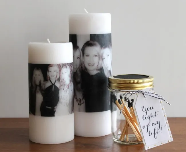 Свечи с напечатанными фотографиями