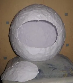Шлем космонавта бумажный круглый бумажная форма