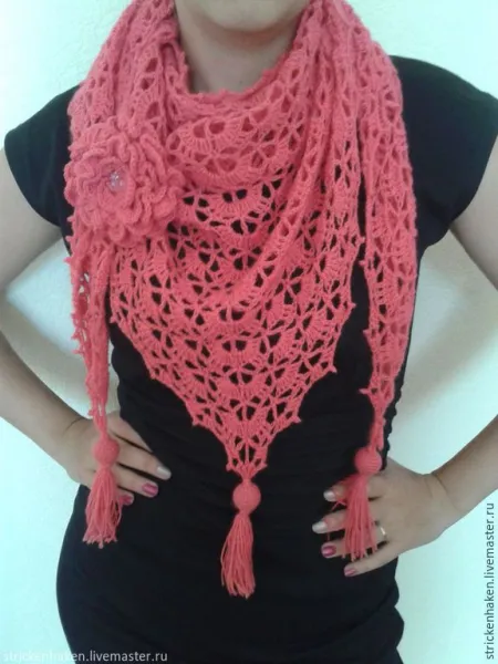 Вязаный шарф: чертеж и описание изделия для девочек с фото и видео