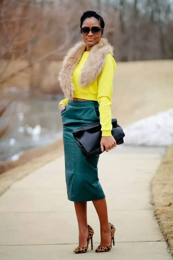Зеленая юбка – модный тренд (более 30 фото стильных образов)
