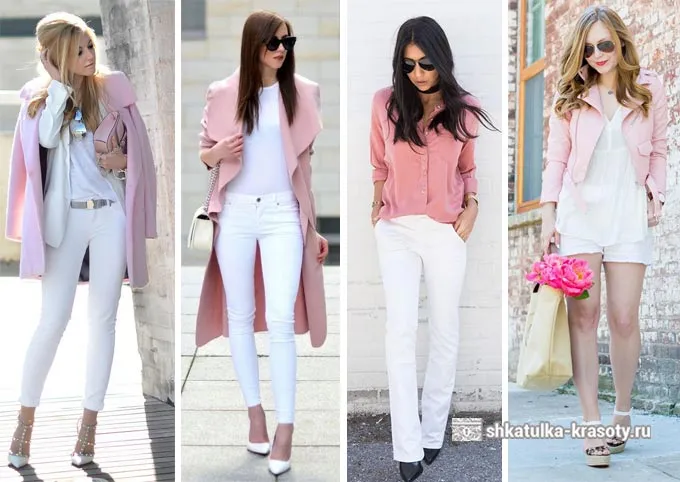 Цветовые сочетания розовой одежды