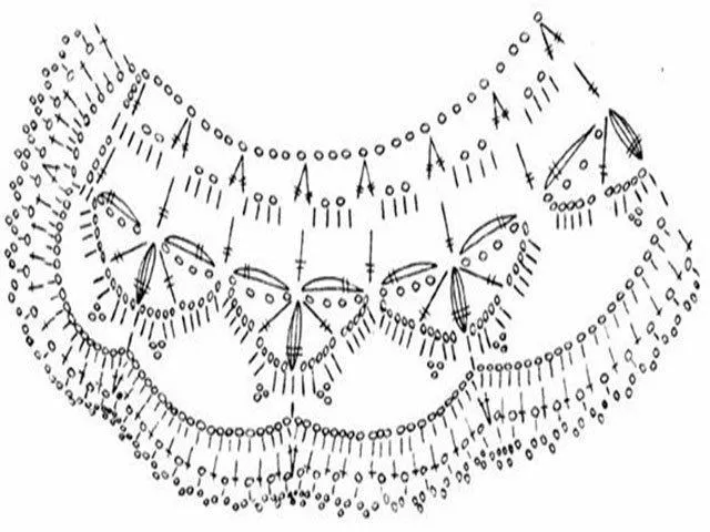 Воротничок для куклы крючком схема