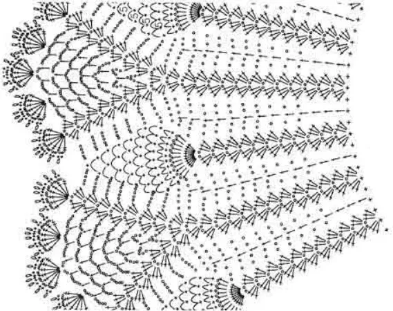Схема вязания белого воротничка крючком