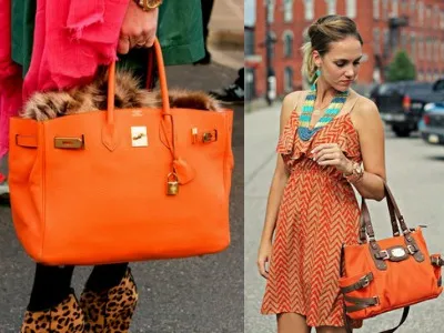 С чем бы вы носили оранжевую сумку?