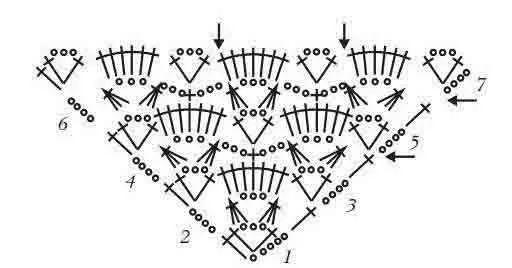 схима ракушки для шали
