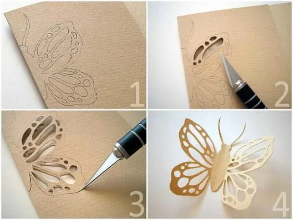 Как сделать бабочек на бумаге - обработанные с картинками