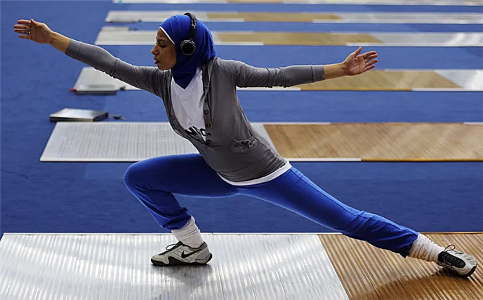Мусульманский головной убор хиджаб в спорте