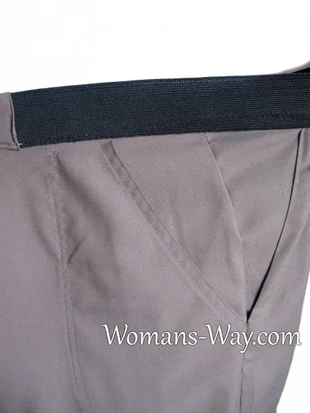 Как пришить резинку посередине брюк или юбки