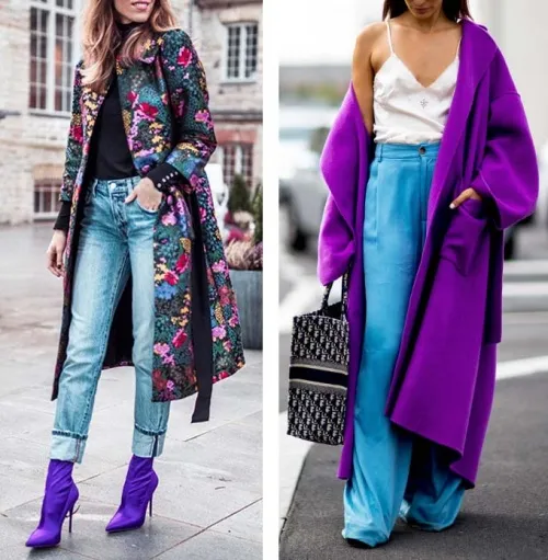 Что вы сочетаете с фиолетовой одеждой?
