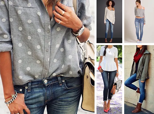 Что носить с узкими джинсами