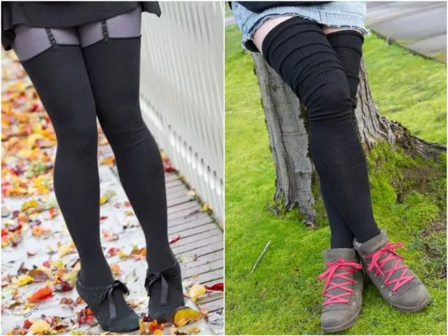 Черные носки для толстых девушек