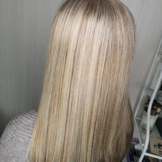 Отбеливание длинных волос