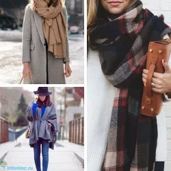 10+ способов носить шарфы зимой: пальто, пуховики, куртки с капюшоном