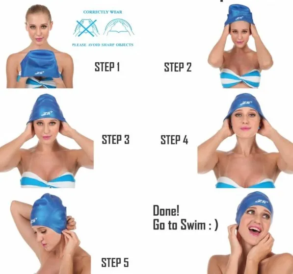 Пошаговые инструкции по установке шапочки для плавания