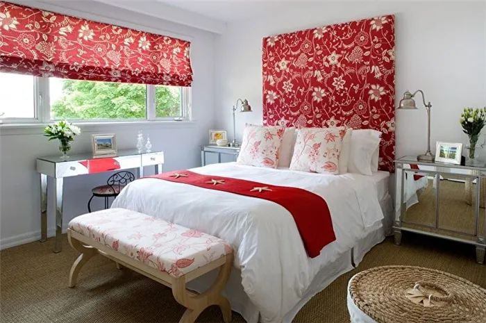 Сочетания красных цветов - покрасьте спальню
