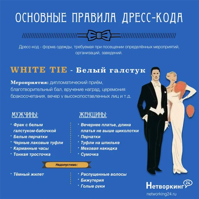Дресс-код белый галстук