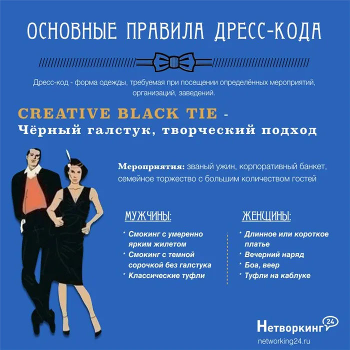 Дресс-код креативный black tie