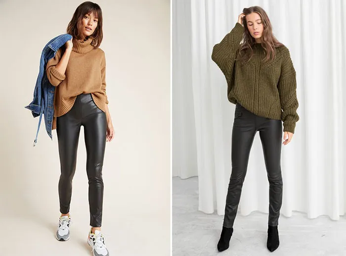 Кожаные леггинсы: модные тенденции 2020 года - как правильно их носить