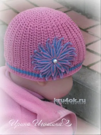 Вязание крючком летних шапочек для девочек
