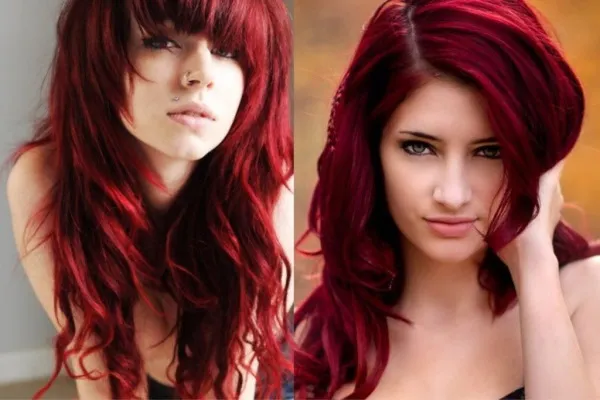 Рыжие волосы у девушки с карими, зелеными и голубыми глазами. Изображения, цвета и кому они подходят.