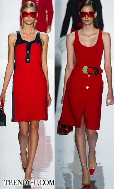 Красные летние платья из коллекции Michael Kors