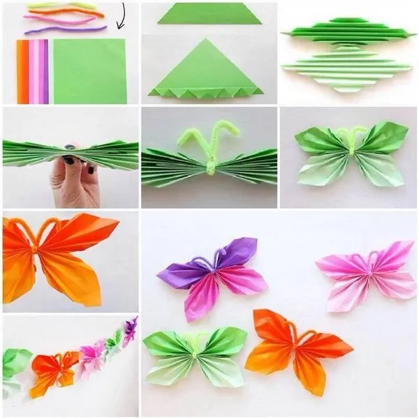 Изготовление бумажных бабочек своими руками