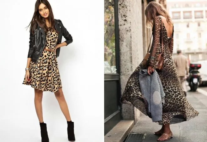 Выкройка леопардового платья
