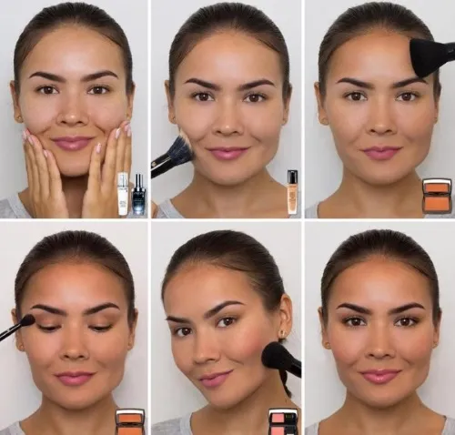 Последовательность макияжа лица. Пошаговые инструкции с фотографиями и изображениями. Уроки контуринга для начинающих.