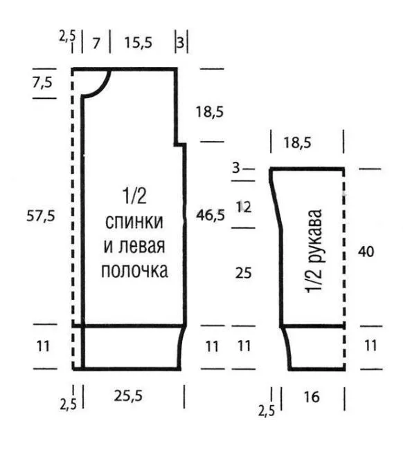 Выкройка кардигана