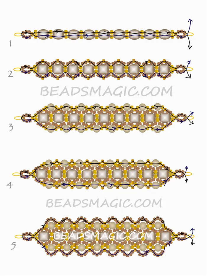 Дизайны для браслетов из бисера