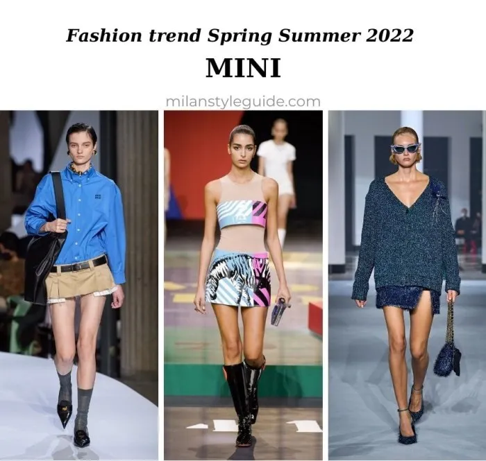 Тенденция женской моды весна-лето 2022 года - мини-юбки